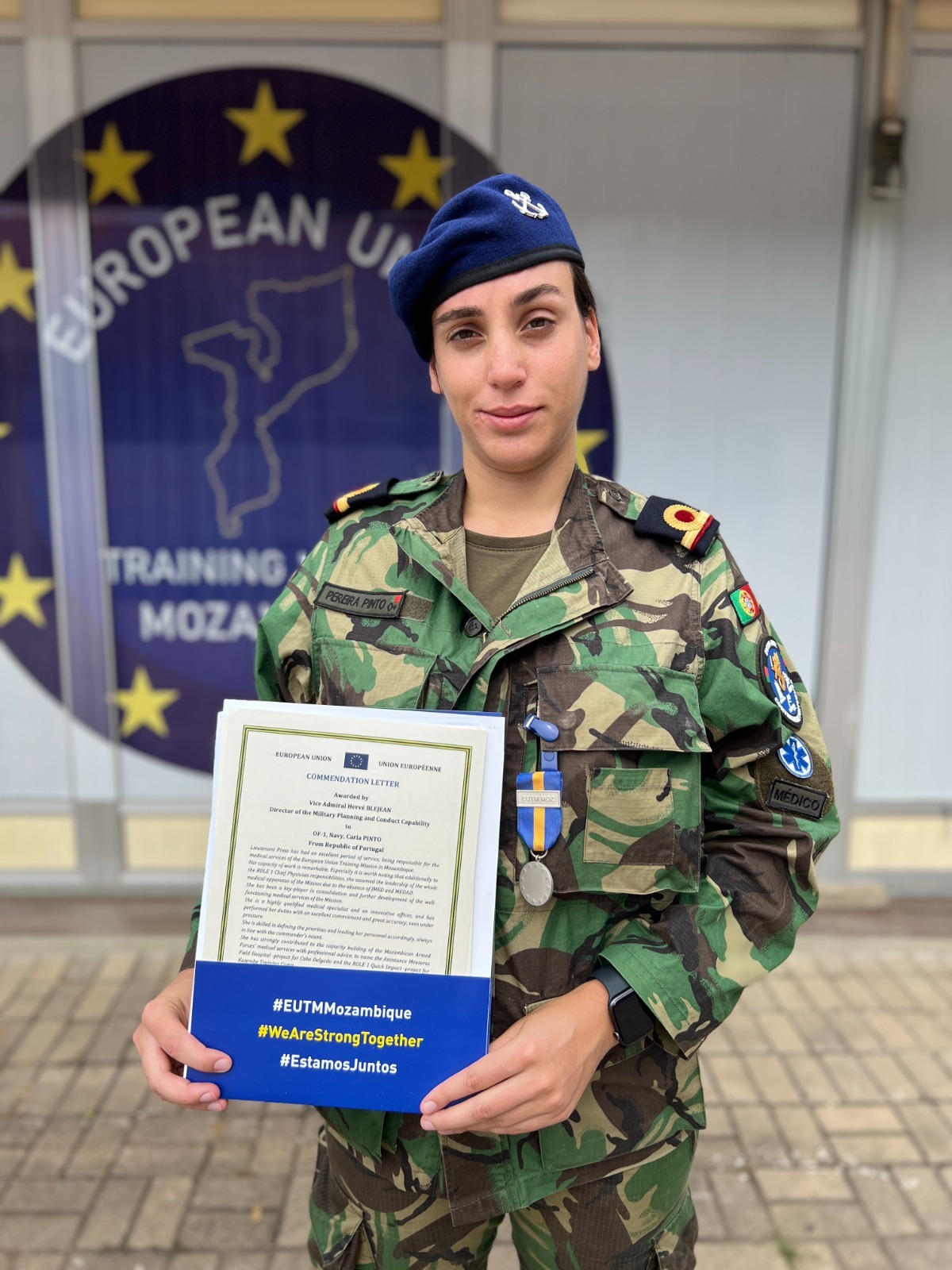 As nossas caras, as nossas histórias: Militar médica da Marinha reconhecida em missão da União Europeia em Moçambique