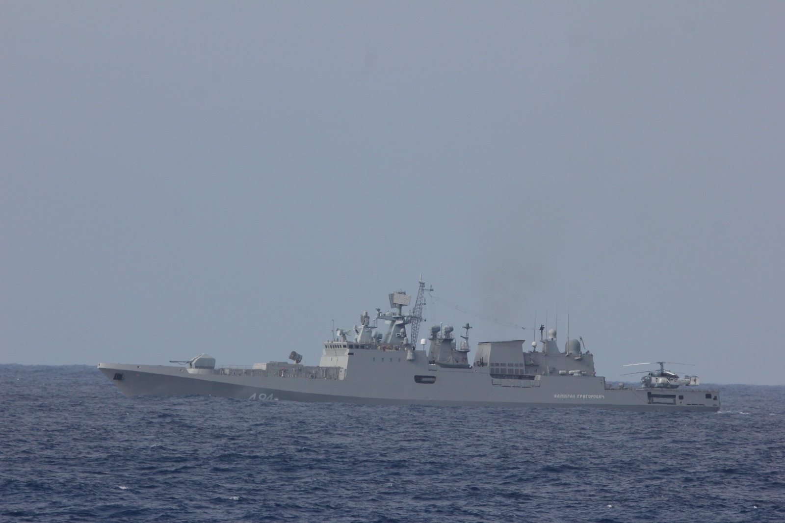 acompanhamento do navio russo