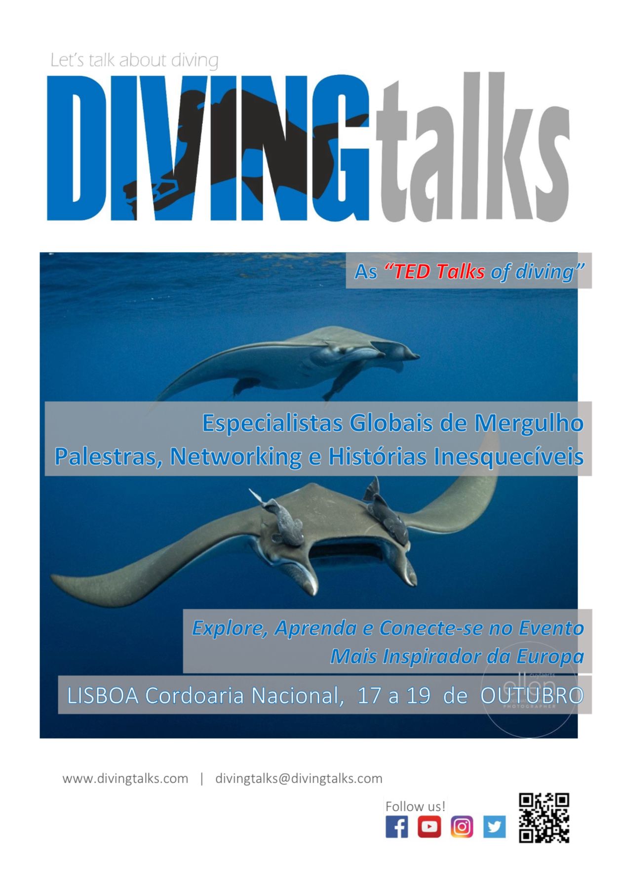 4ª edição da Diving Talks na Cordoaria Nacional em Lisboa 