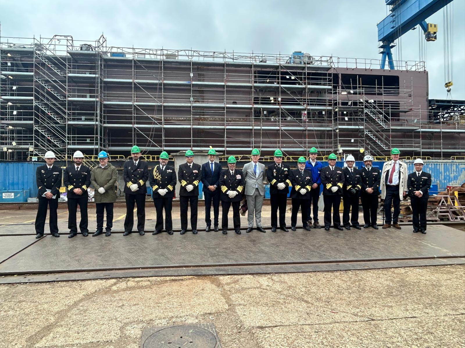 Chefe do Estado-Maior da Armada visita construção da futura Plataforma Naval Multifuncional da Marinha