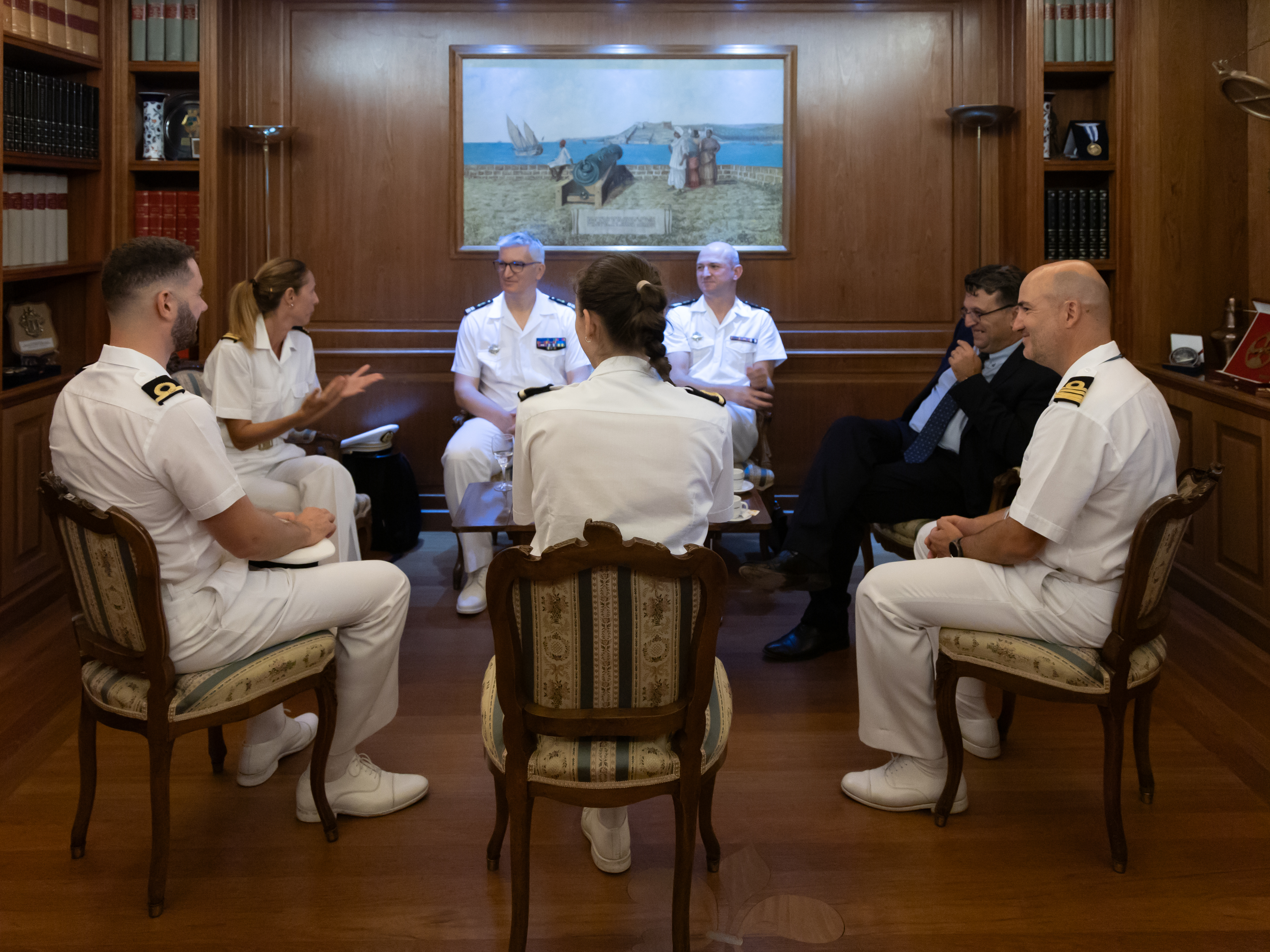 Marinha recebe Adidos de Defesa de França e dos Estados Unidos da América