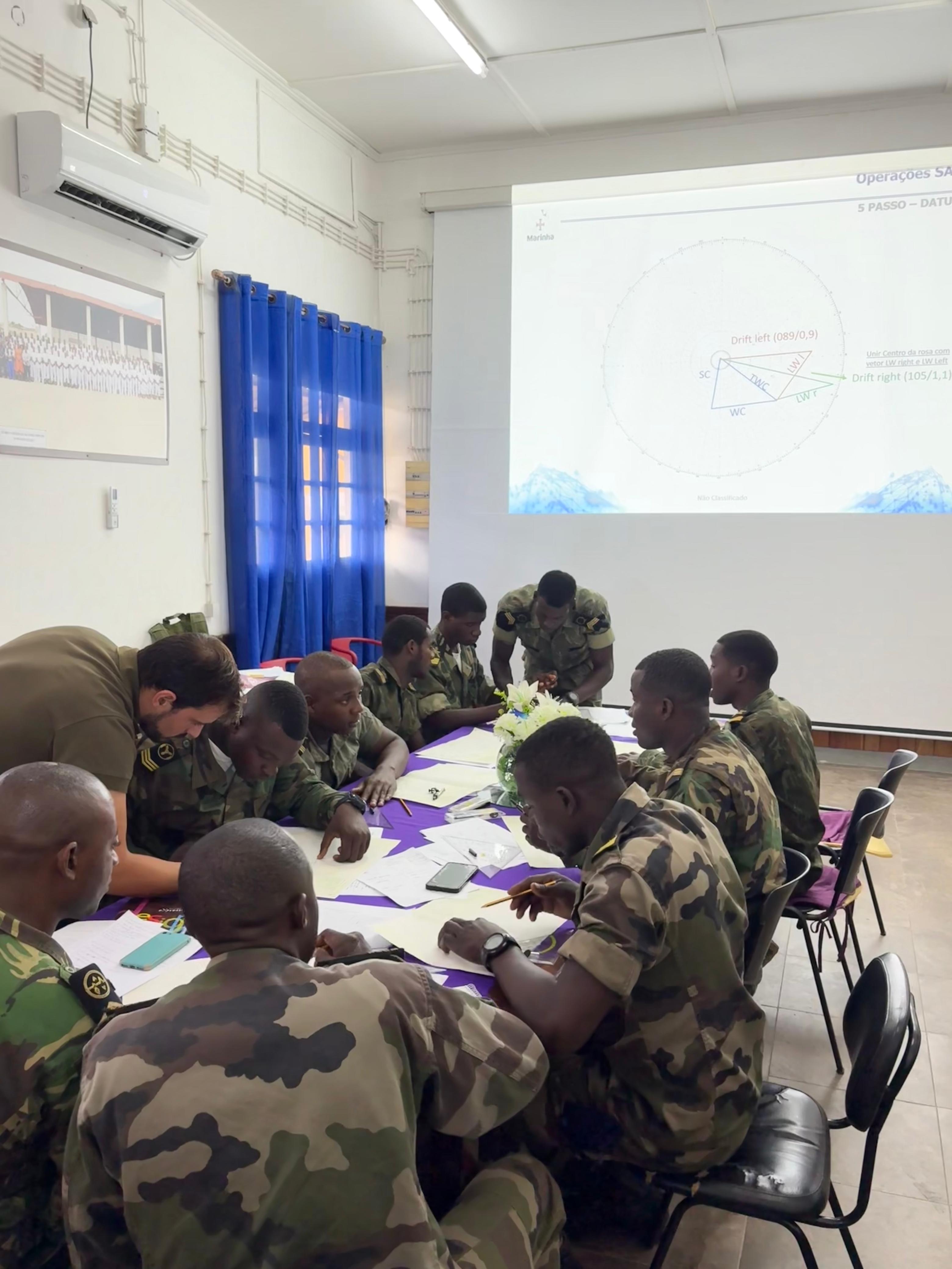 Militares da Marinha participaram, durante o mês de julho, numa Assessoria Técnica Temporária dedicada à formação em operações de busca e salvamento marítimo