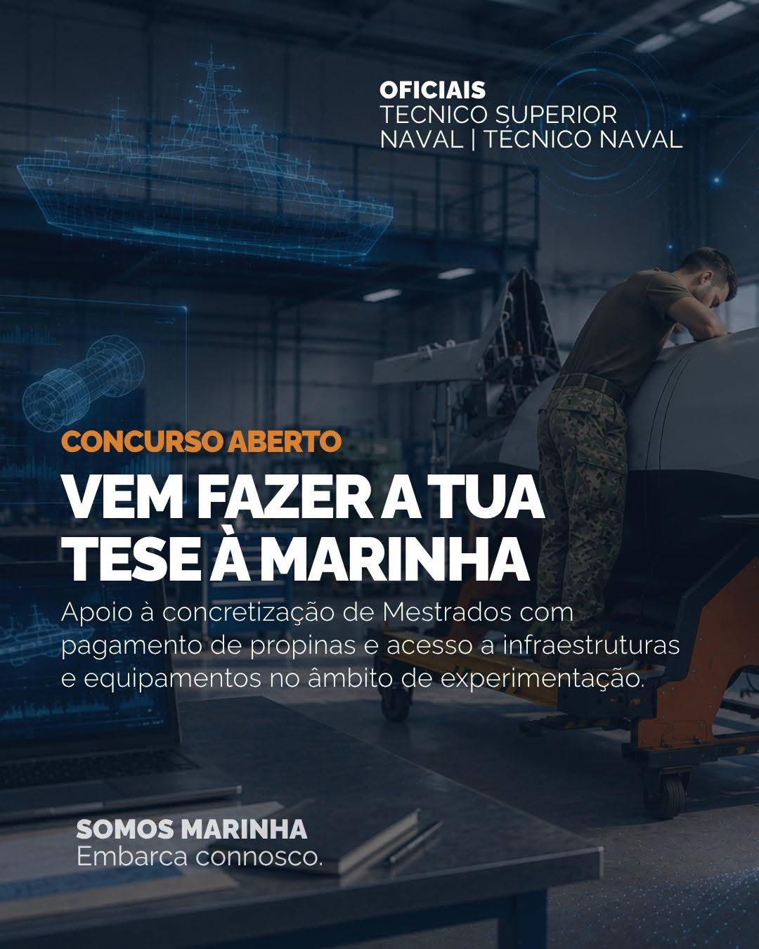 Vem fazer a tese à Marinha