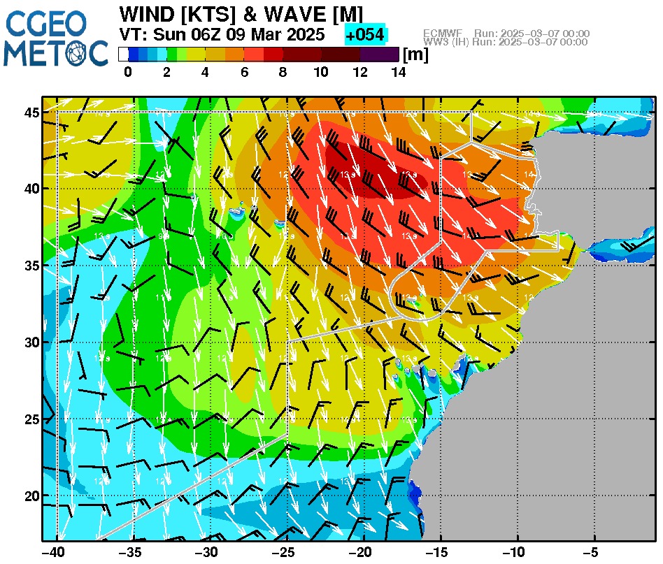 Marinha alerta para mau tempo