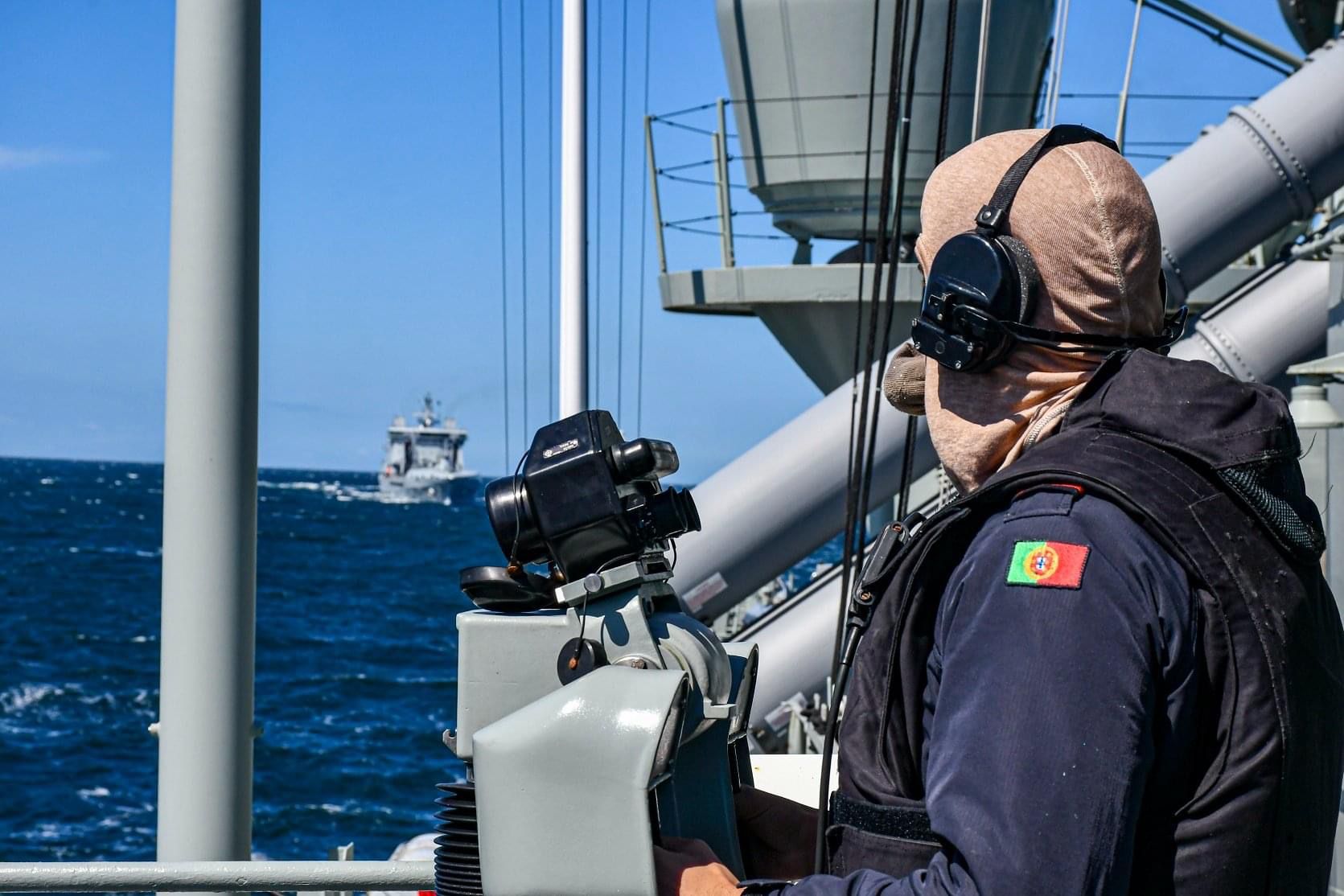 Fragata Corte-Real em operações da NATO no Mar Báltico