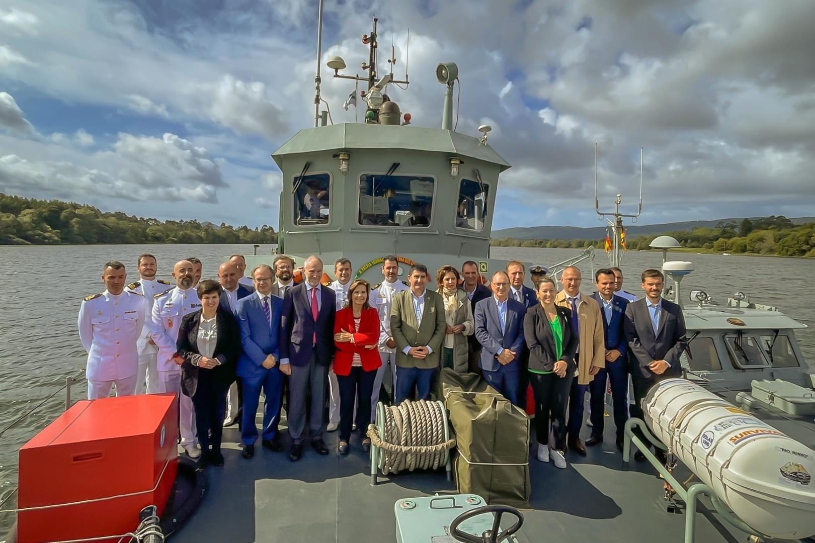 NRP Rio Minho recebe a bordo a assinatura dos Autos de Reconhecimento de Fronteira