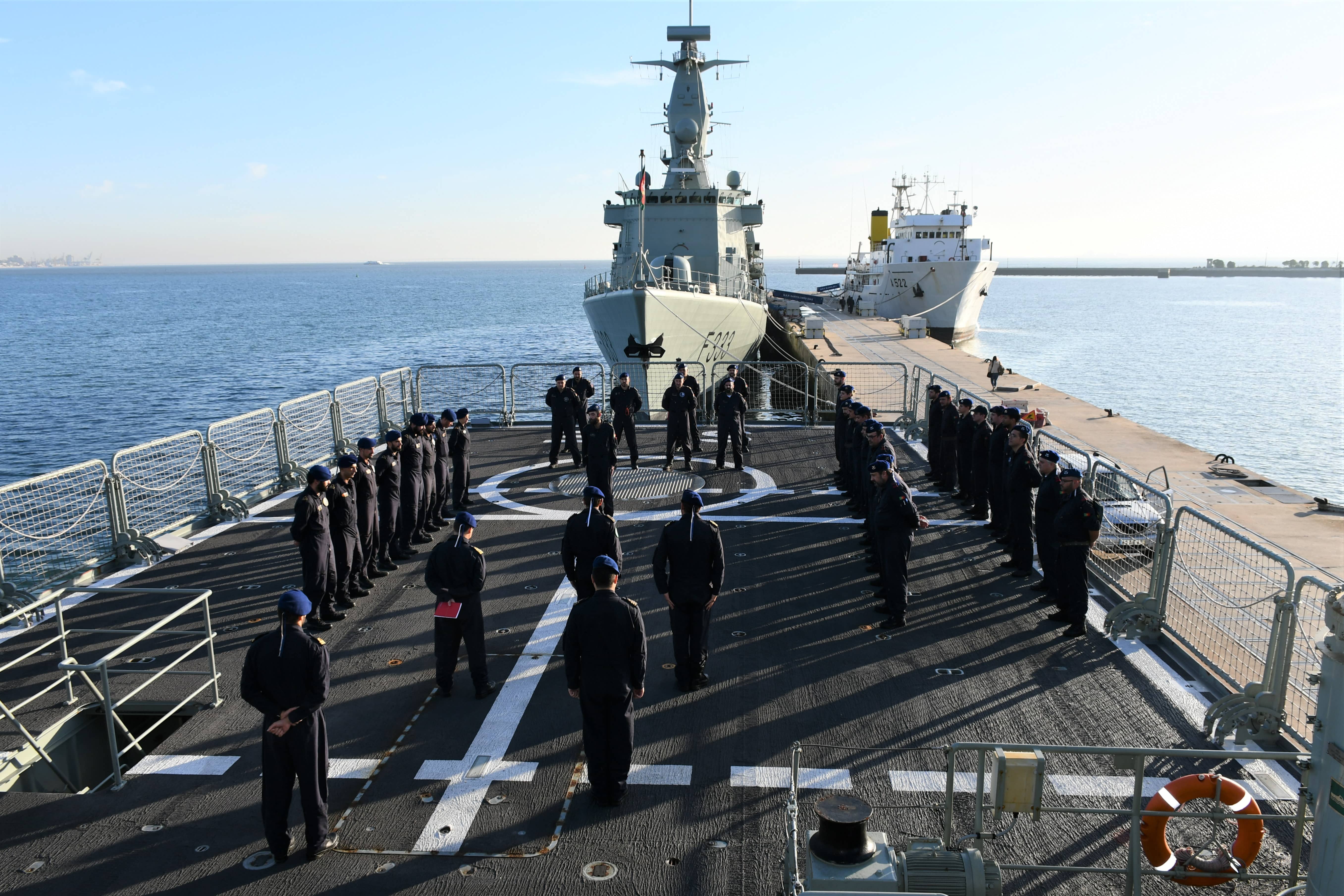 Guarnição no navio Corte Real