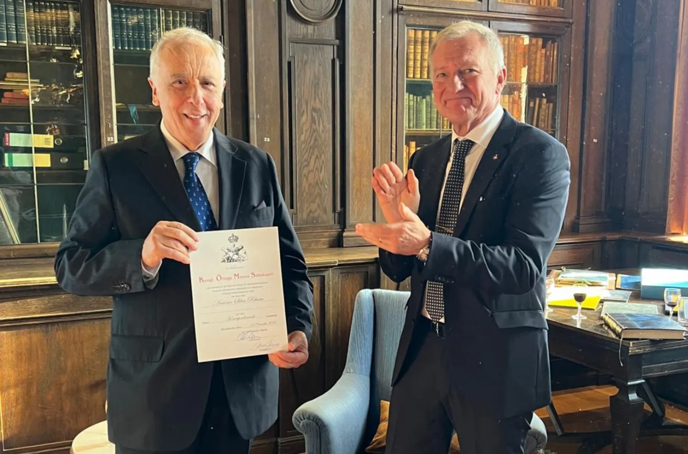 Almirante António Silva Ribeiro admitido como Membro Correspondente da Real Academia Sueca de Ciências Navais